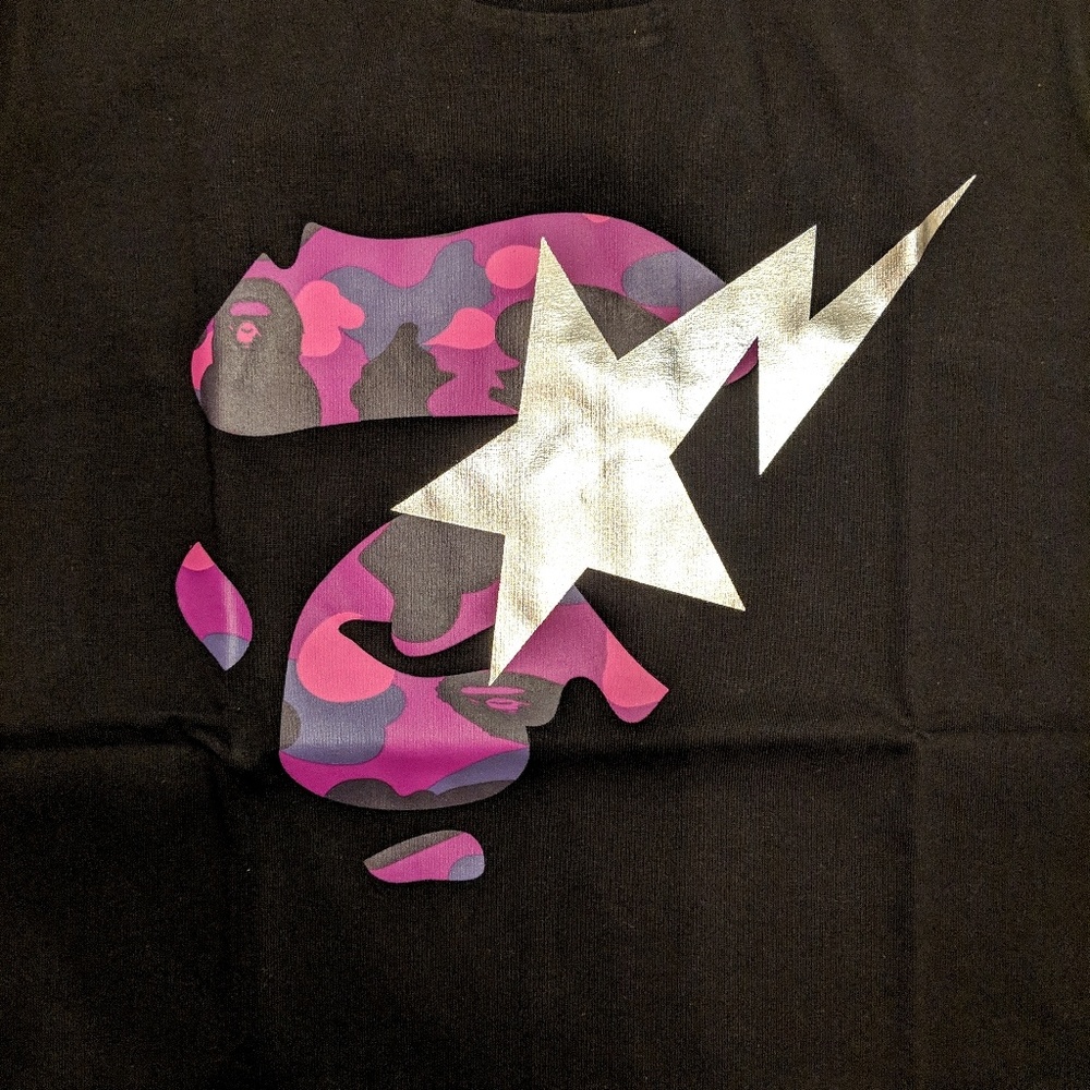 COLOR CAMO APE FACE ON BAPESTA TEE L
